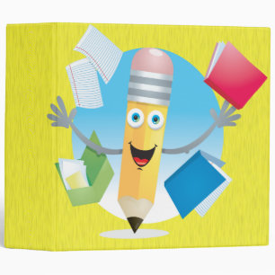 Happy School Pencil Notebook Binder