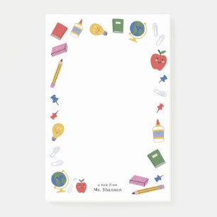 Happy School Supplies Note From Teacher