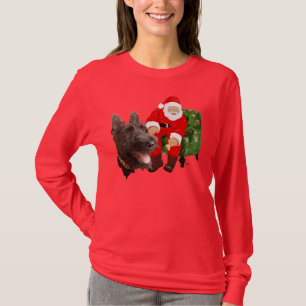 Happy Scottie and Santa T-Shirt