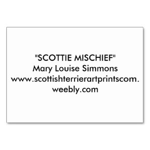HAPPY SCOTTIE BIRTHDAY TABLE NUMBER