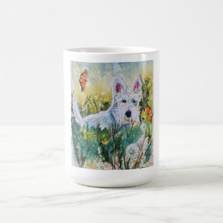 Happy Scottie in a Field Coffee Mug