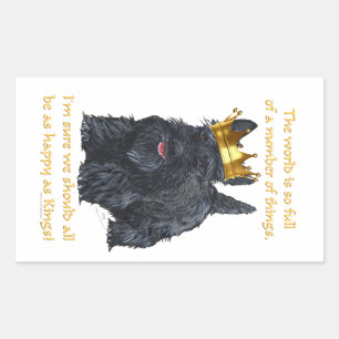Happy Scottish Terrier King Sticker