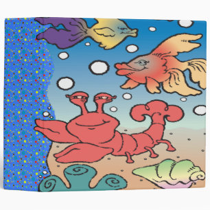 happy sea life notebook binder