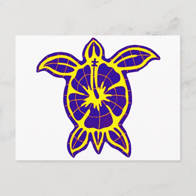 HAPPY SEA TURTLE POSTCARD (Front)