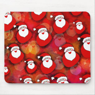 Happy Seamless Santa Claus Pattern Mouse Pad