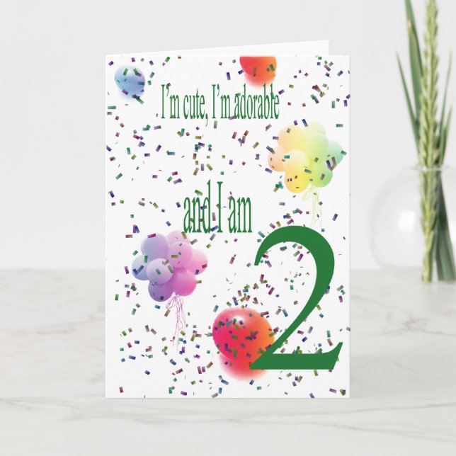 Happy Second Birthday Card (Front)