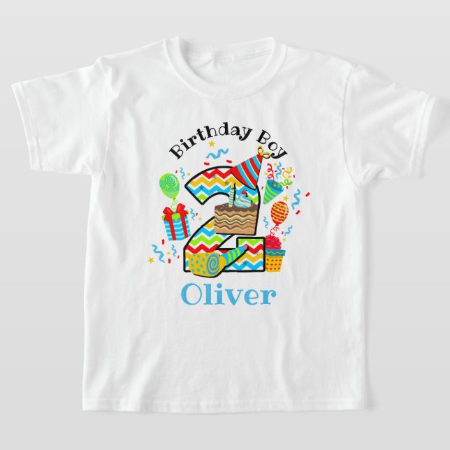 Happy Second birthday toddler tshirts (Laydown)