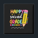 Happy Second Grade First Day Of School Back To Sch Magnet<br><div class="desc">Happy Second Grade First Day Of School Back To School Gifts</div>