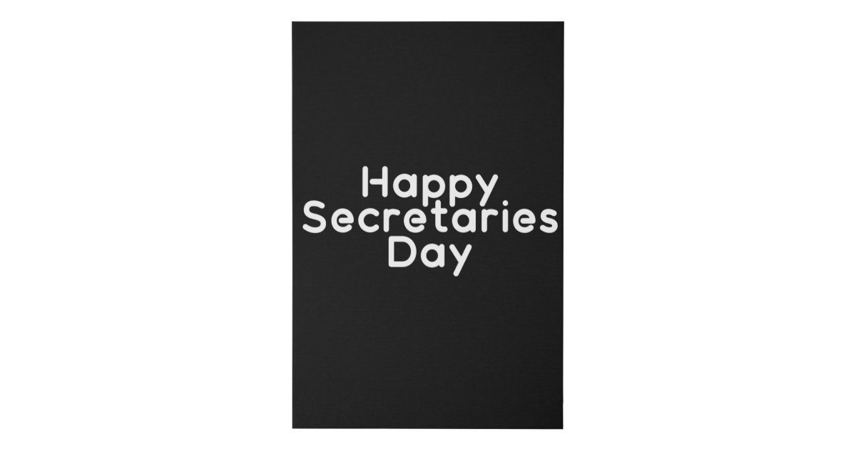 Happy Secretaries day. Administrative professional Faux Canvas Print ...