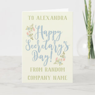 Happy Secretary's Day Personalized Greeting Card