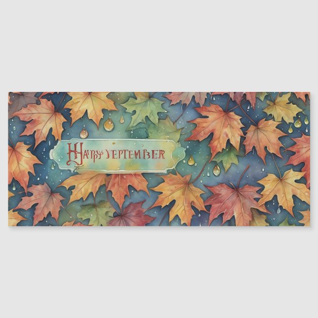Happy September Magnetic Card (Front)