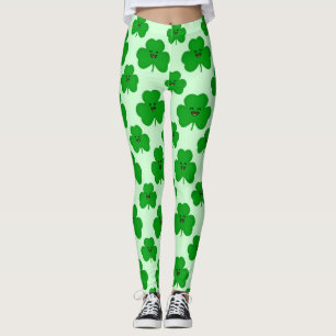 Happy Shamrock Cute St. Patrick's Day Leggings