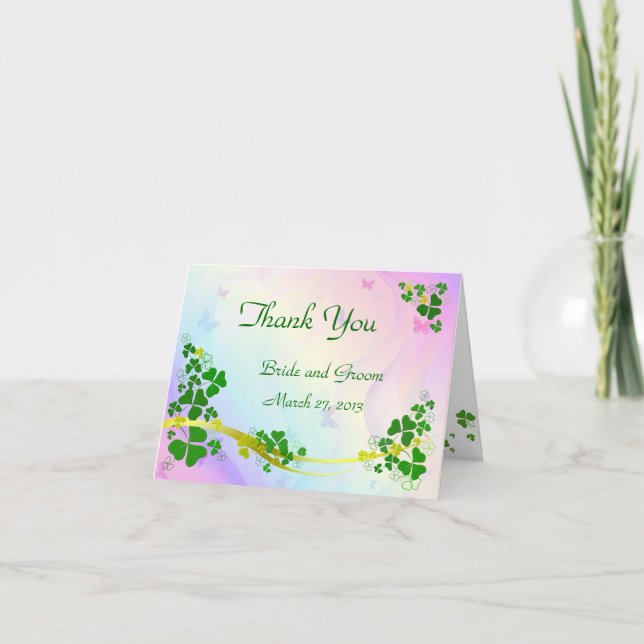 Happy Shamrock Thank You Card (Front)