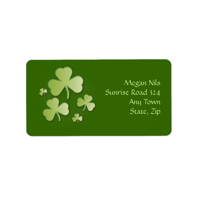 Happy Shamrocks Address Label (Front)
