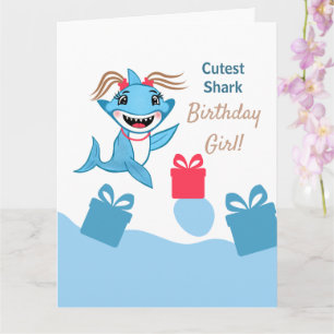 Happy Shark Family Birthday Card