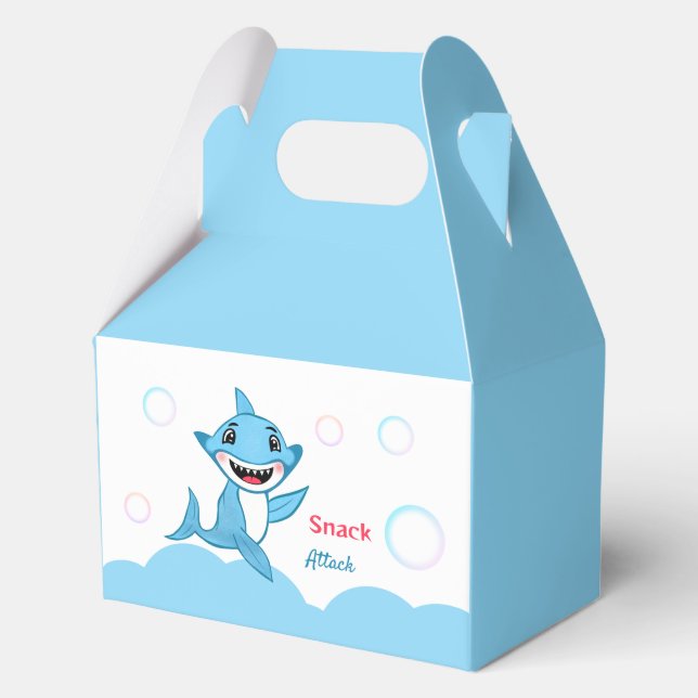 Happy Shark Family  Favor Box (Front)