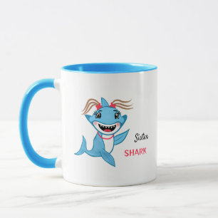 Happy Shark Family Sister Shark Mug