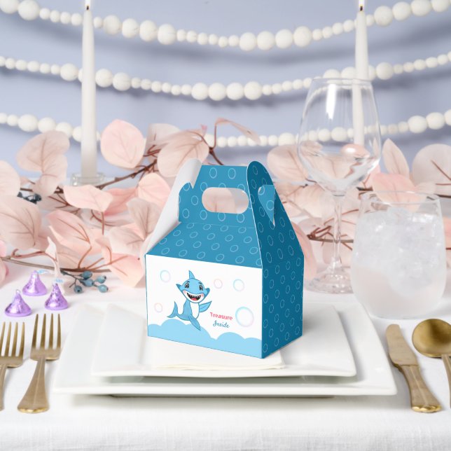 Happy Shark Family Thank You Favor Box (Wedding)