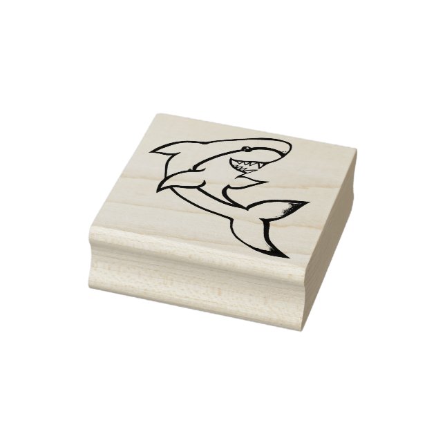 Happy Shark Rubber Stamp (Stamp)