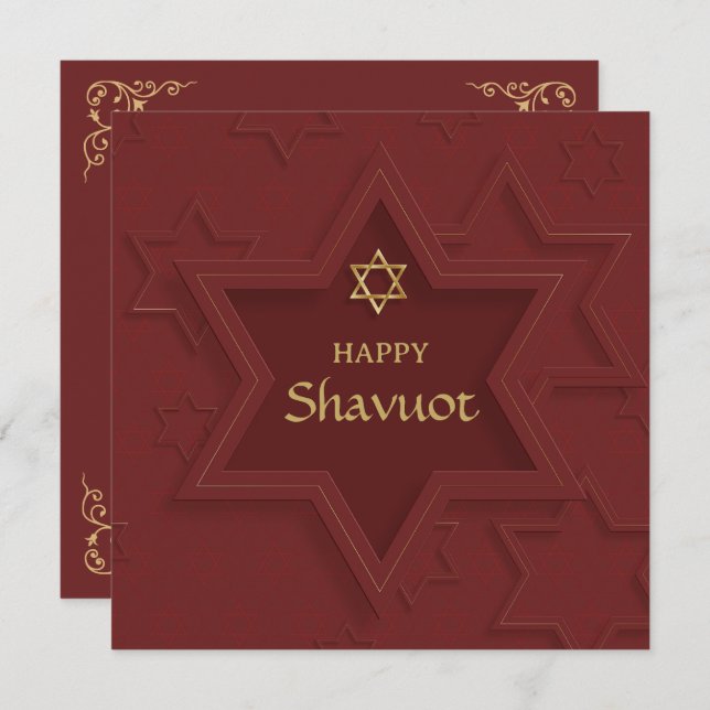 Happy Shavuot Elegant  Holiday Card (Front/Back)