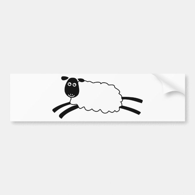 Happy Sheep Bumper Sticker (Front)