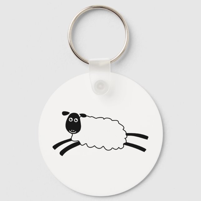 Happy Sheep Keychain (Front)