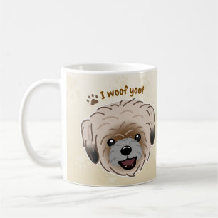 Happy Shih Tzu Dog Lover I Woof You Paws Coffee Mug