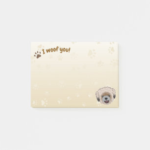 Happy Shih Tzu Dog Lover I Woof You Paws Post-it Notes