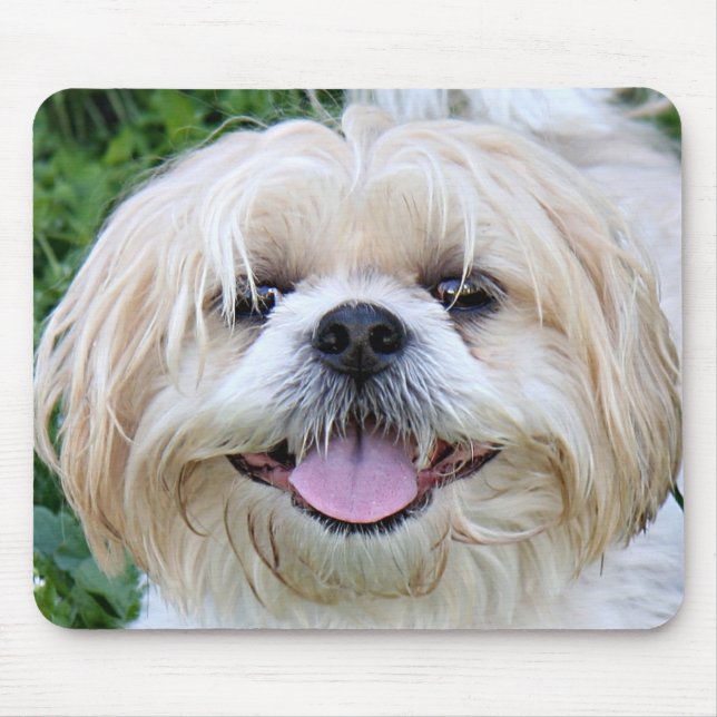 happy shih tzu mouse pad (Front)