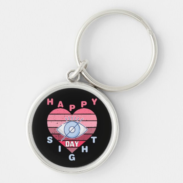 Happy Sight Day Keychain (Front)