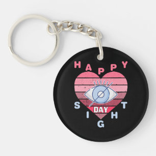 Happy Sight Day Keychain