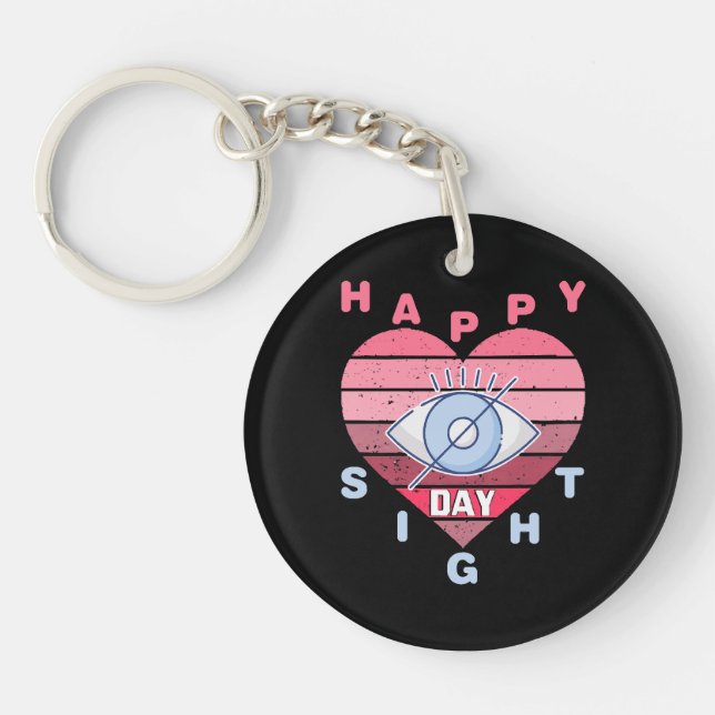Happy Sight Day Keychain (Front)