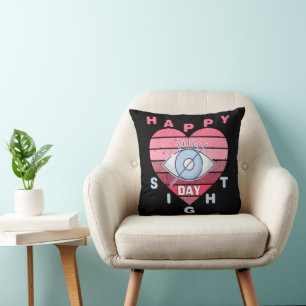 Happy Sight Day Throw Pillow