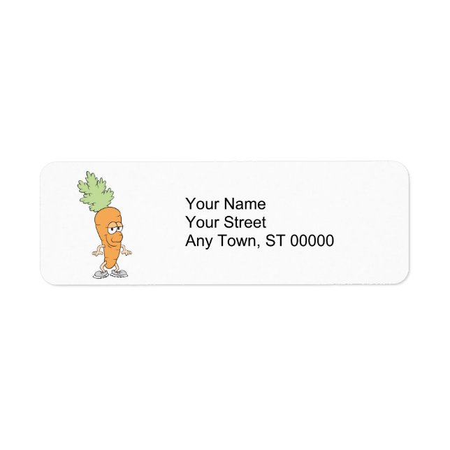 happy silly carrot cartoon (Front)