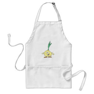 happy silly onion cartoon standard apron