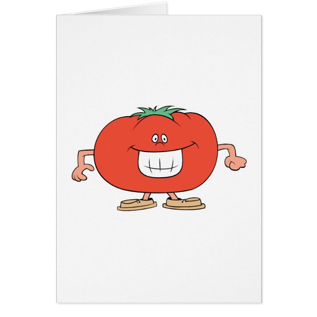 happy silly tomato cartoon (Front)