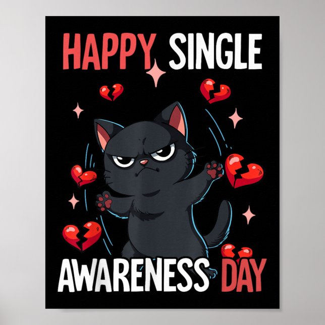 Happy Single Awareness Day  Poster (Front)