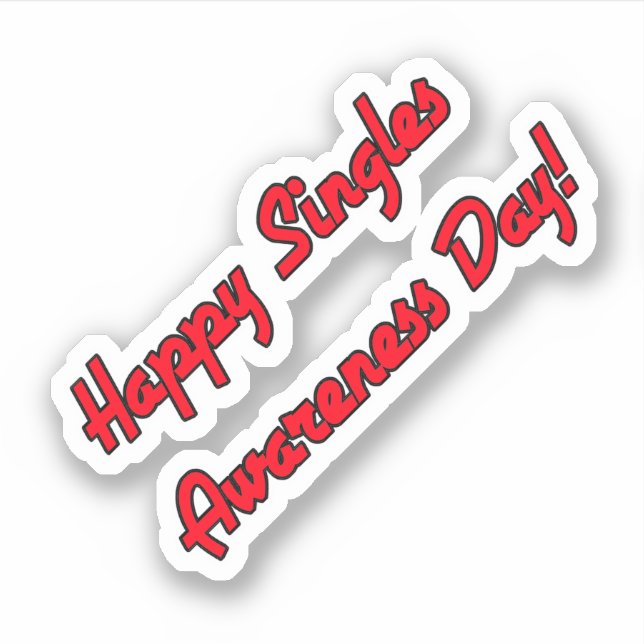 Happy Singles Awareness Day Text Design (Front)