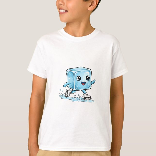 Happy Skating Ice Cube Kids T-Shirt (Front)