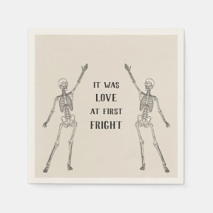 Happy Skeleton Engagement Party Napkin