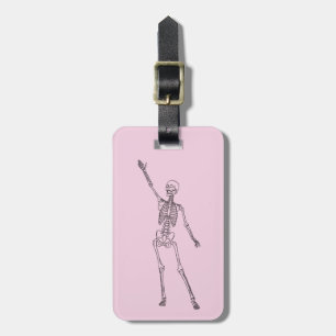 Happy Skeleton Luggage Tag