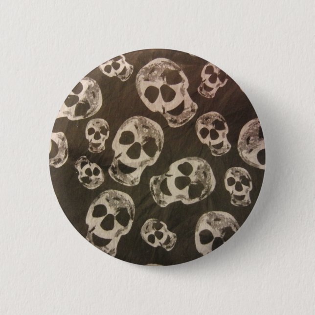 Happy Skulls 2 Inch Round Button (Front)