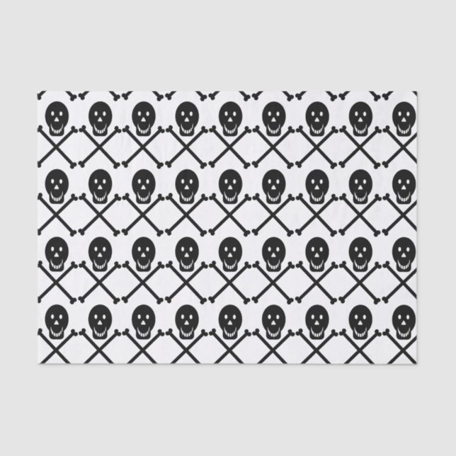 happy skulls crossbones 2 tissue paper (Front)