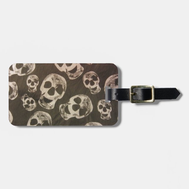 Happy Skulls Luggage Tag (Front Horizontal)
