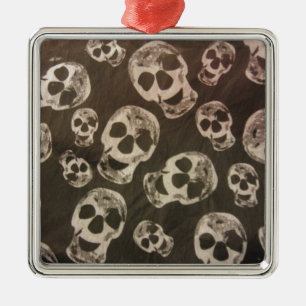 Happy Skulls Metal Ornament