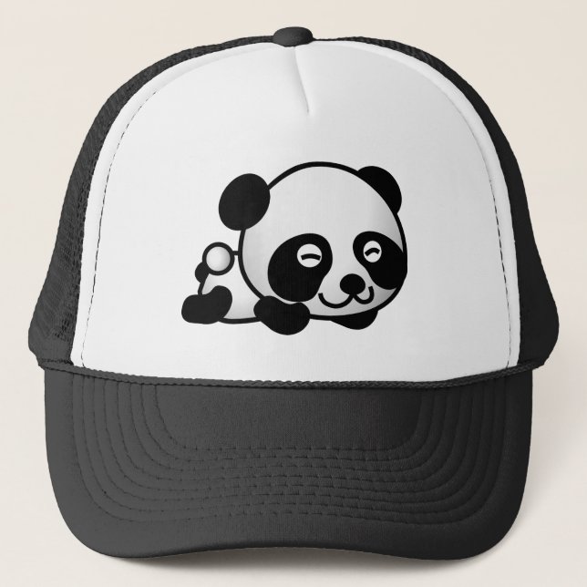 Happy Sleepy Panda Hat (Front)