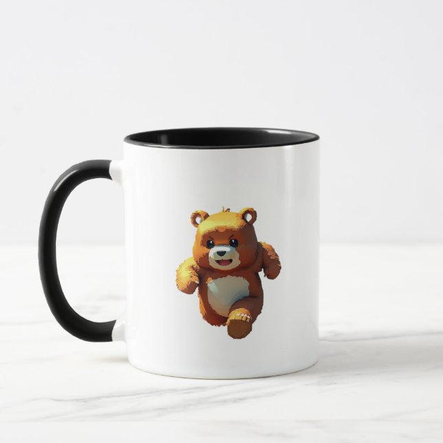 Happy Slime-Covered Baby Bear Mug (Left)