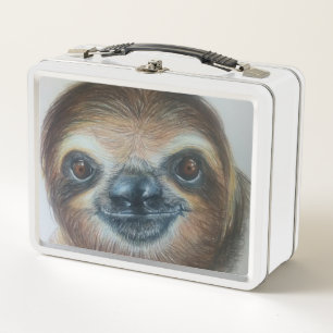 HAPPY SLOTH! METAL LUNCH BOX
