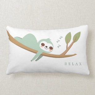 Happy Sloth Relax Lumbar Pillow