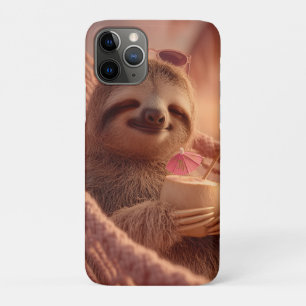 Happy Sloth Relaxing in a Hammock iPhone 11 Pro Case